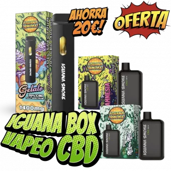 iguana box vapeo cbd full spectrum isolate y broad