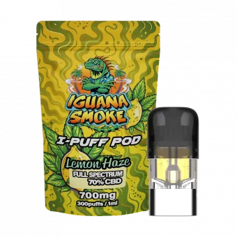 CBD Vape I-Puff Lemon Haze 1ml CBD refill capsule with 700mg full spectrum CBD and CCELL