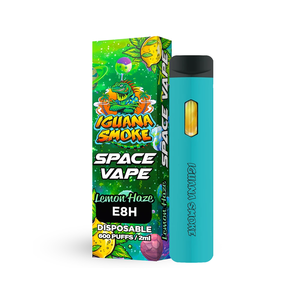 Caja más vaper azul lemon haze E8H 2ml dcha