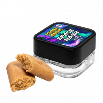 Space Hash Piatella STV 2g de Iguana Smoke con resina tipo Piatella y envase premium.