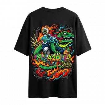 Oversized Iguana Smoke T-Shirt