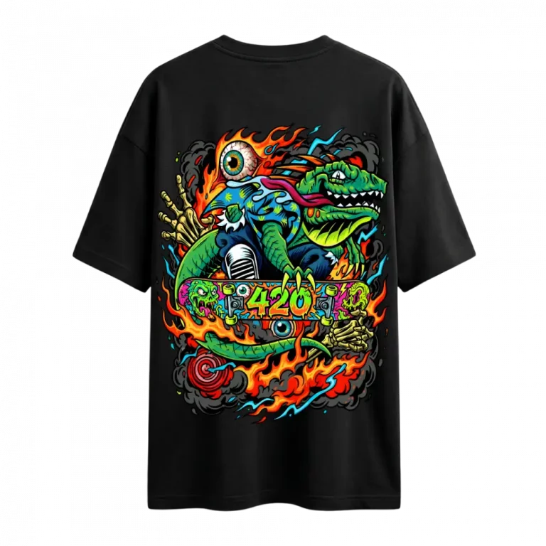T-shirt Oversize Iguane Fumée